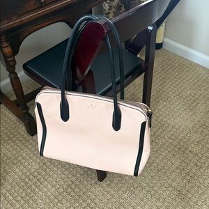 Kate Spade Light Pink and Black Shoulder Bag